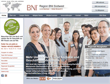 Tablet Screenshot of bni-suedwest.de